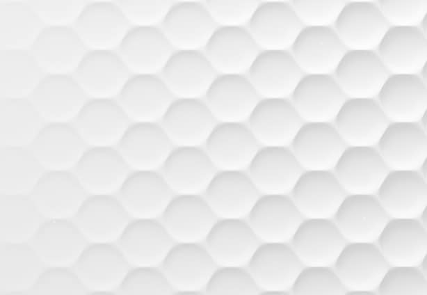White geometric honeycomb hexagon background. 3d rendering, 3d illustration.